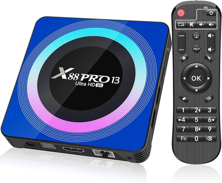 اندروید باکس مدل X88 PRO 13 BLUE 4GB 64GB