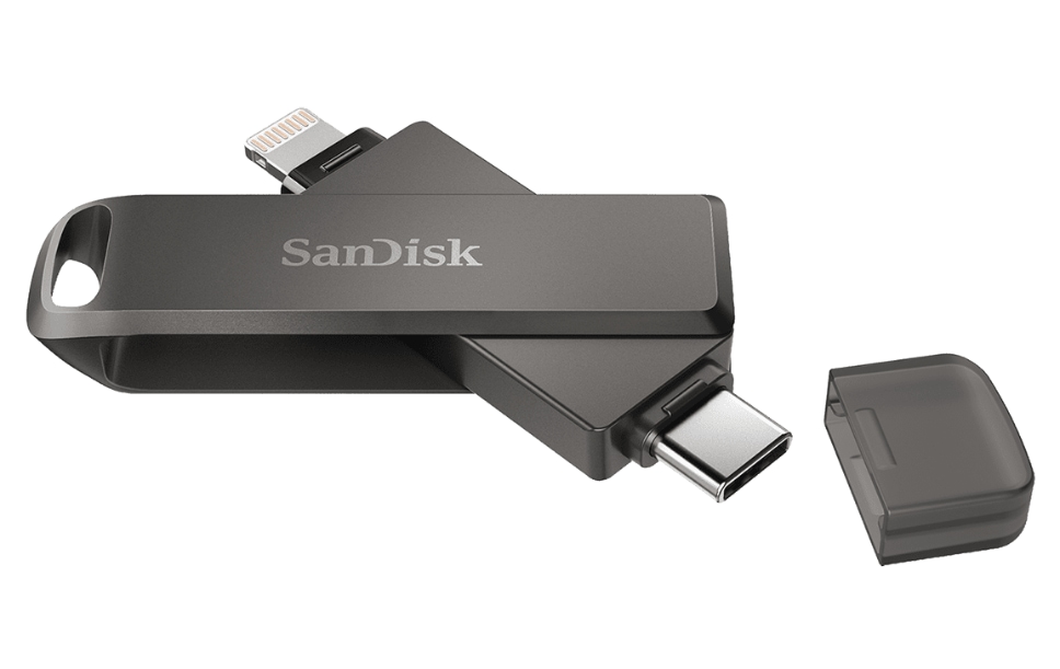 فلش مموری سن دیسک مدل iXpand Flash Drive Luxe USB Type-C و Lightning با ظرفیت 128 گیگابایت