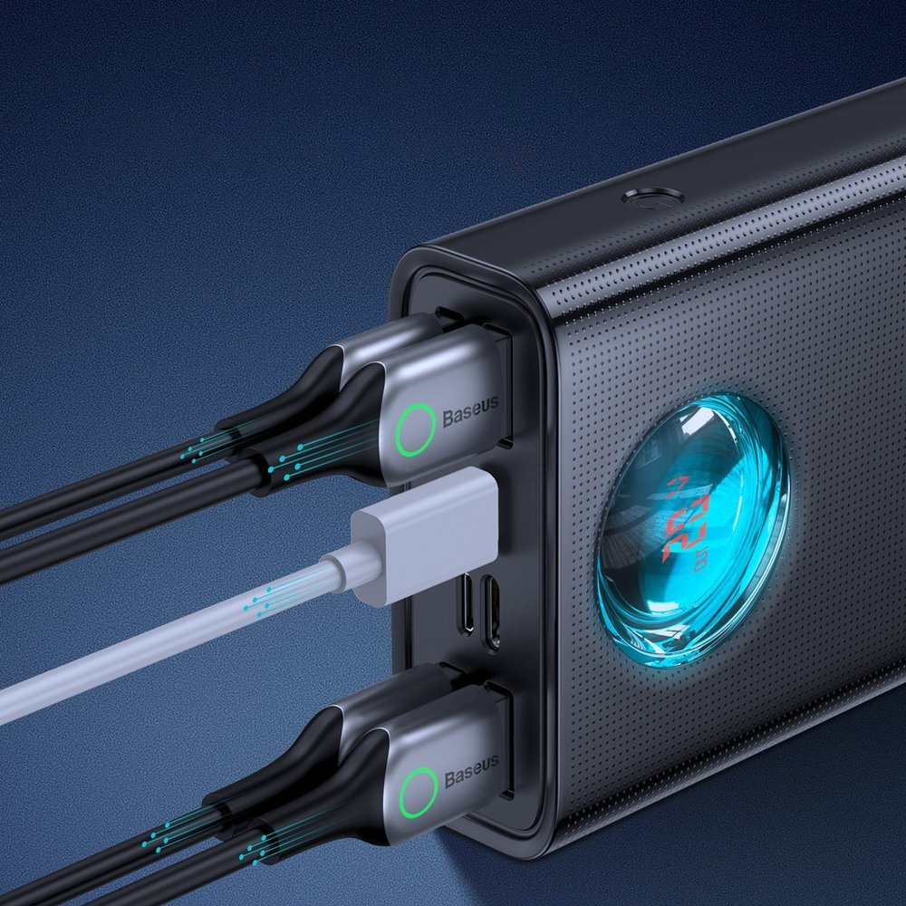 معرفی پاوربانک بیسوس مدل Ambilight Digital Display 65W BS-30KP365